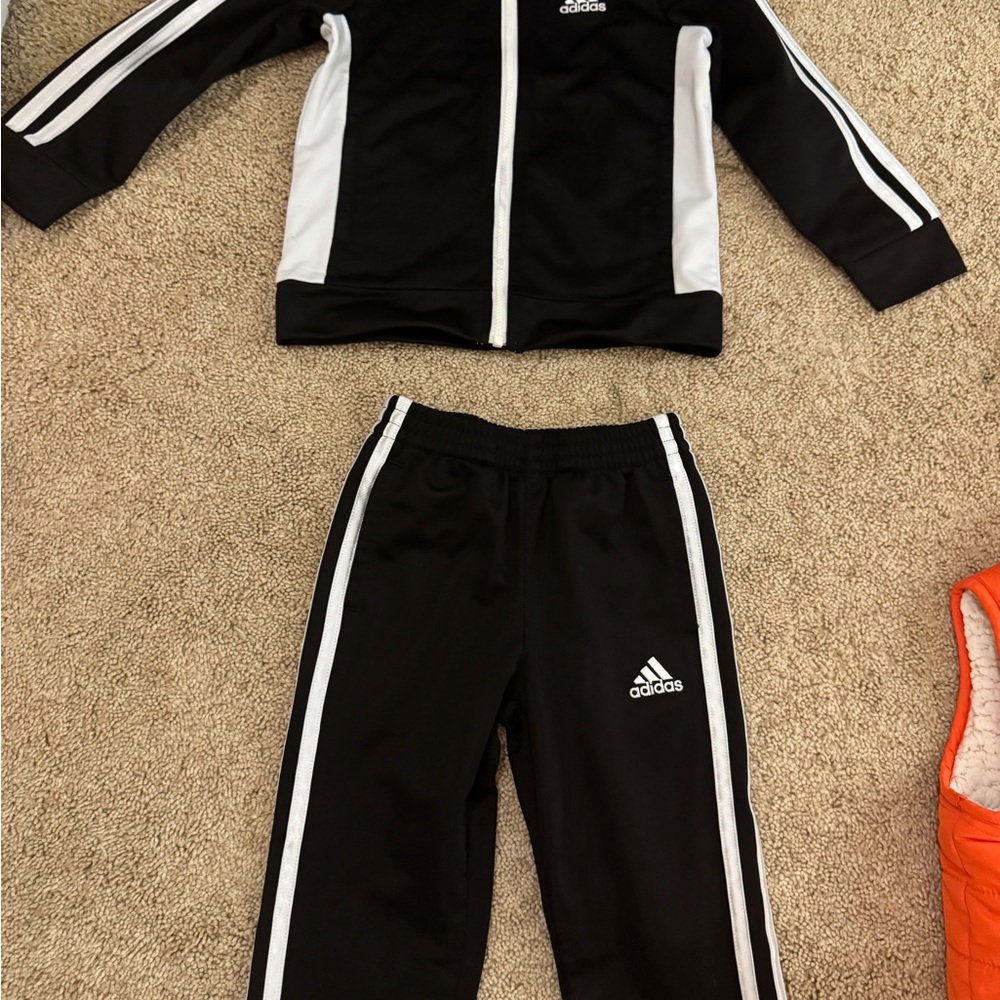 Adidas Black and White Tracksuit